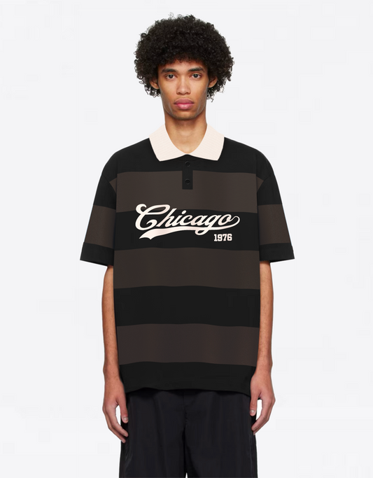 CHICAGO OVERSIZED FIT POLO T-SHIRT