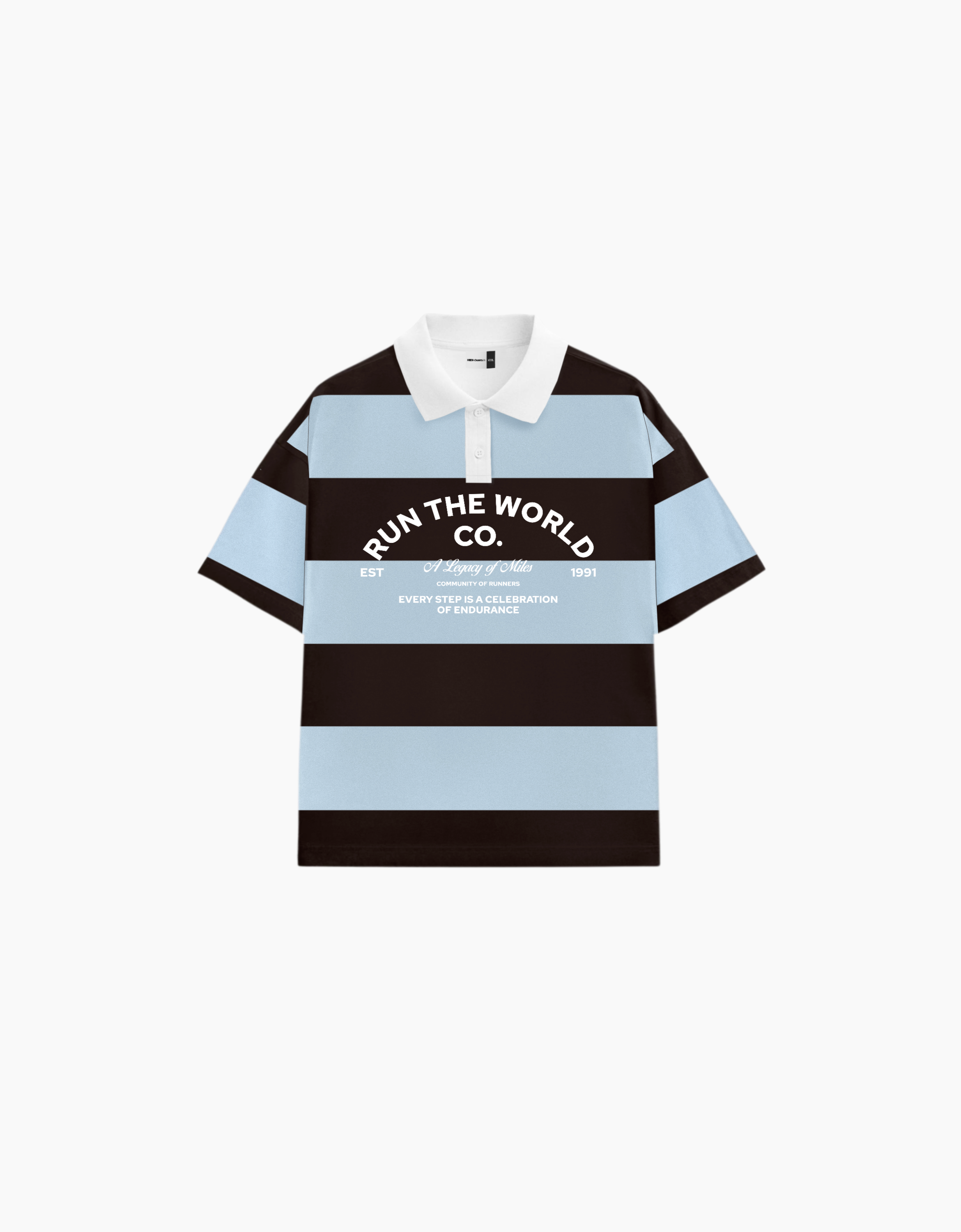 RUN THE WORLD OVERSIZED FIT POLO T-SHIRT