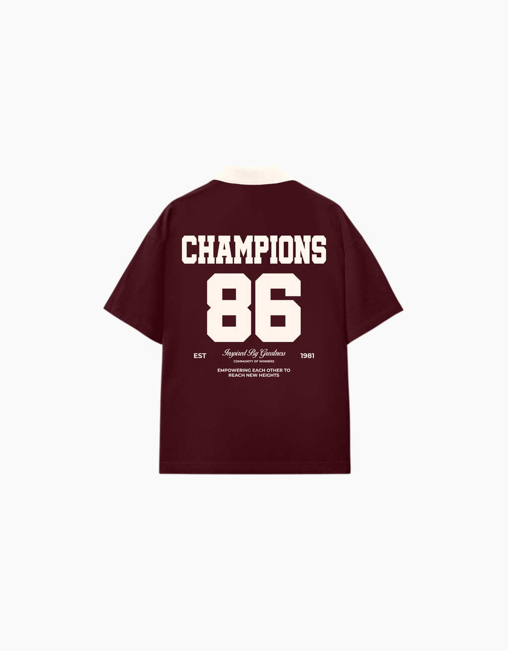 CHAMPIONS OVERSIZED FIT POLO T-SHIRT