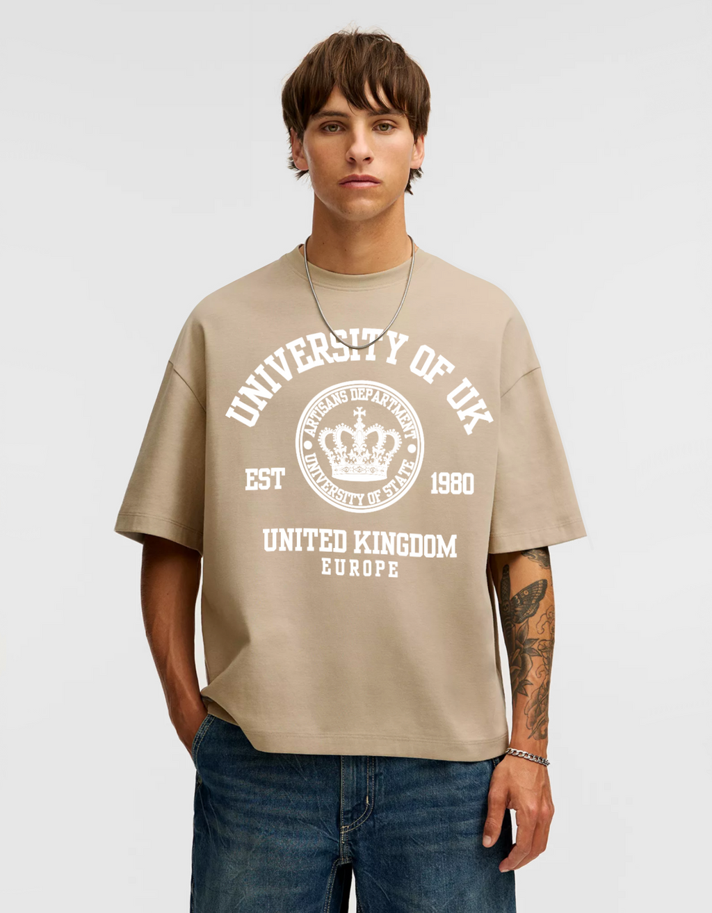 UNIVERSITY OVERSIZED FIT T-SHIRT