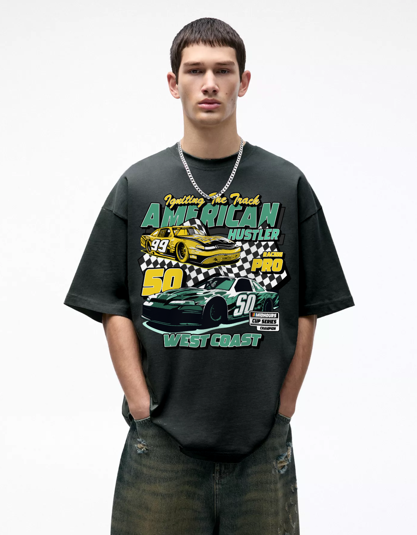 AMERICAN HUSTLER OVERSIZED FIT T-SHIRT