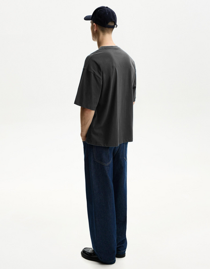 DARK GREY BASIC OVERSIZED FIT T-SHIRT