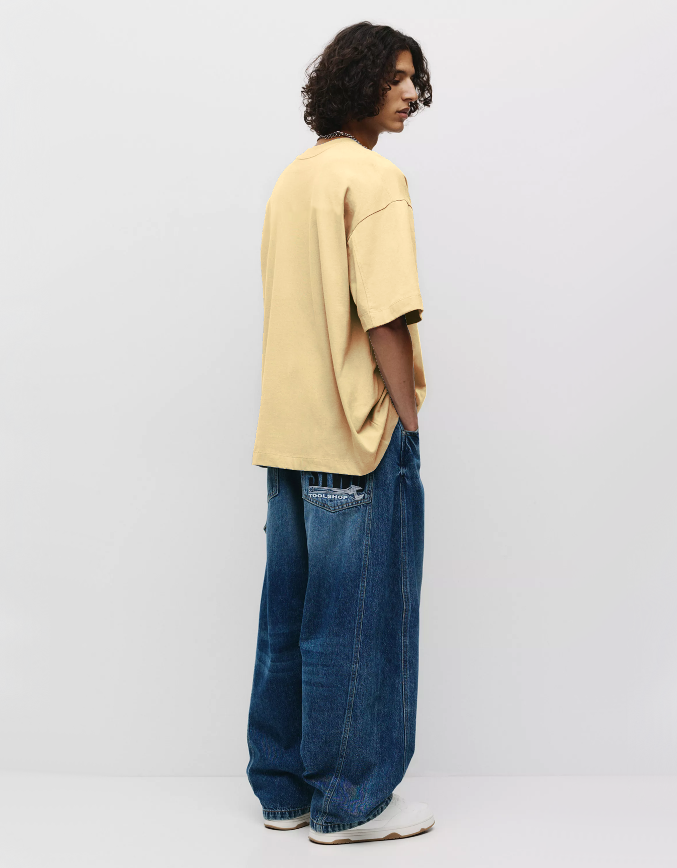 PEACH BASIC OVERSIZED FIT T-SHIRT