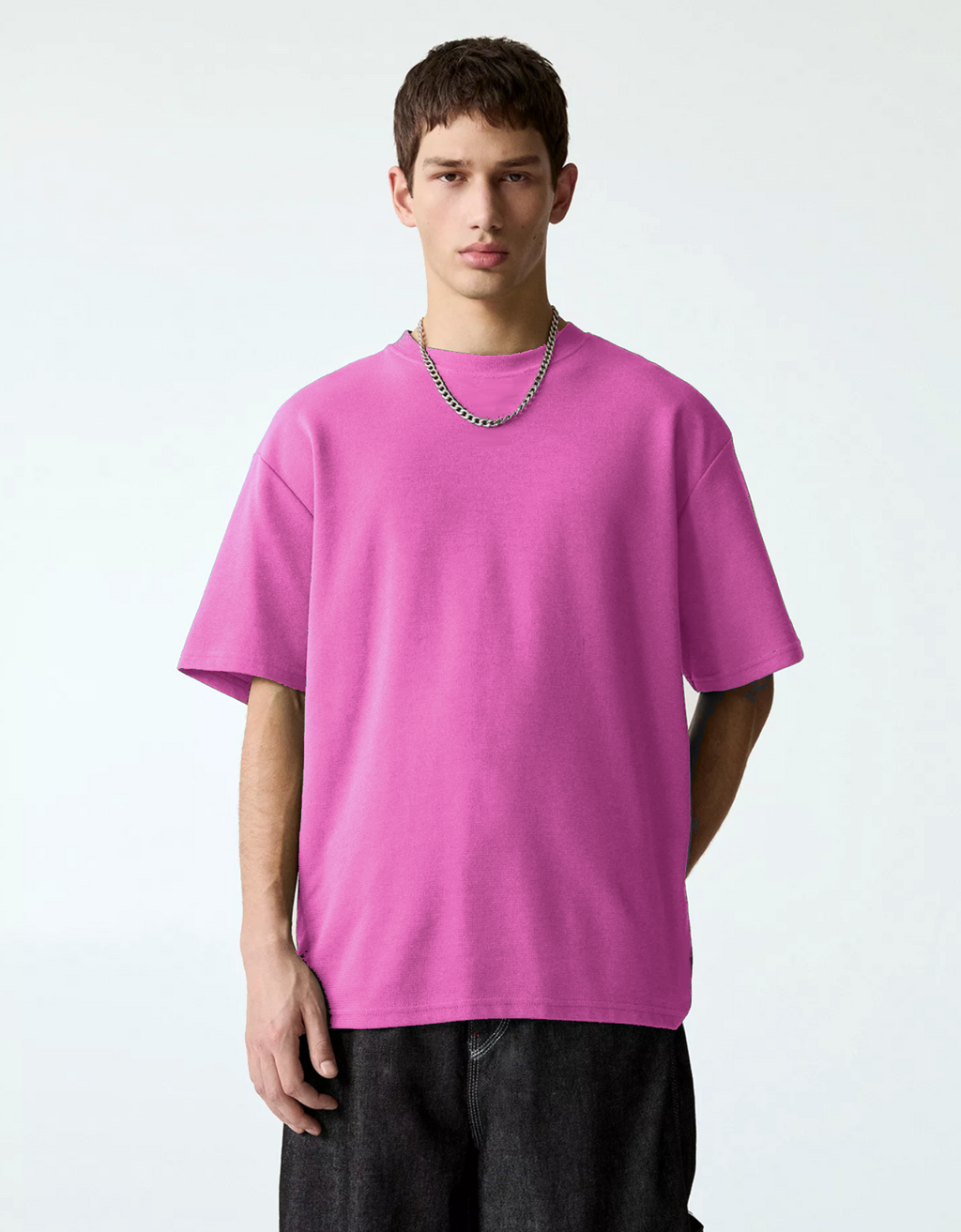 PINK BASIC OVERSIZED FIT T-SHIRT