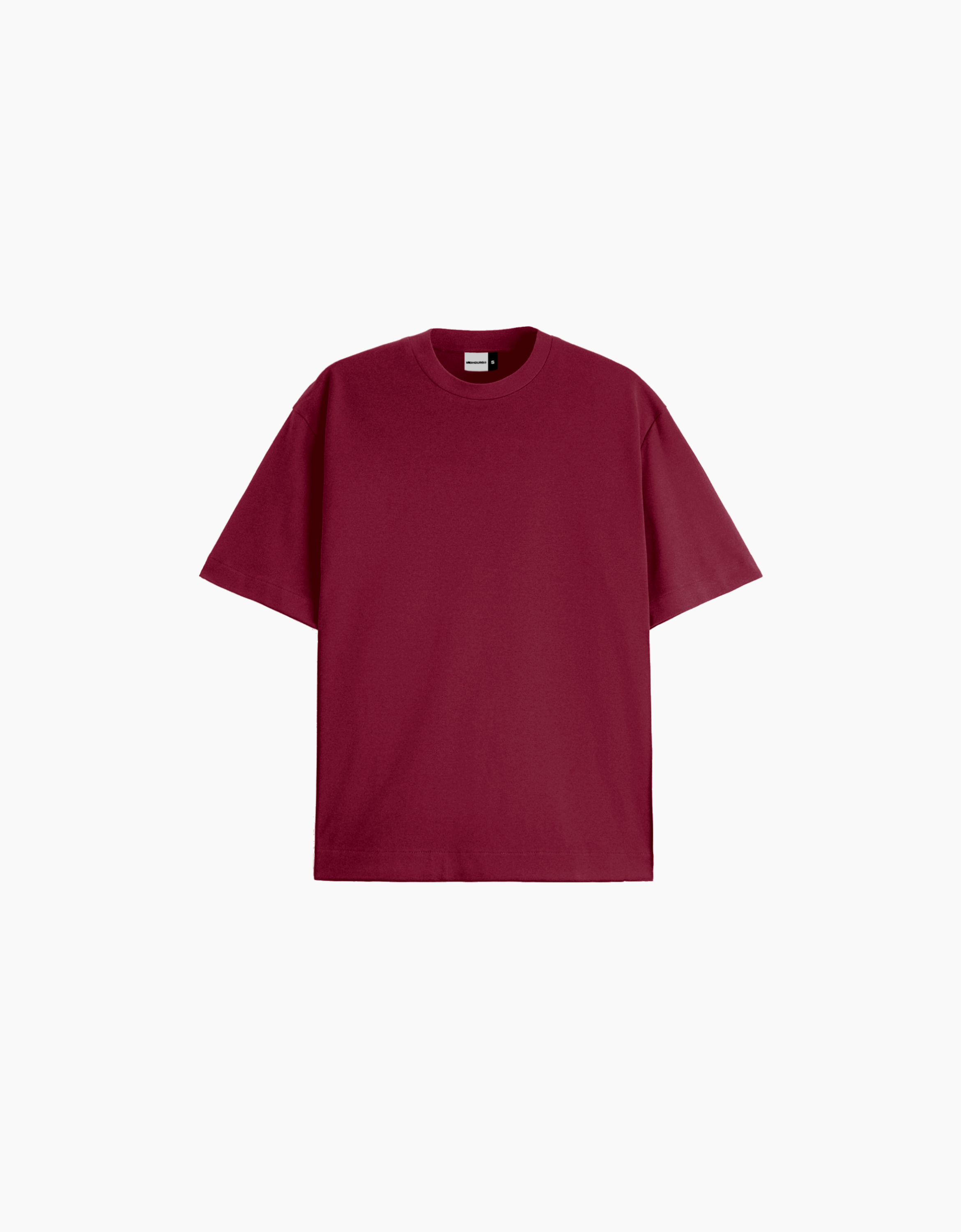 MAROON BASIC OVERSIZED FIT T-SHIRT