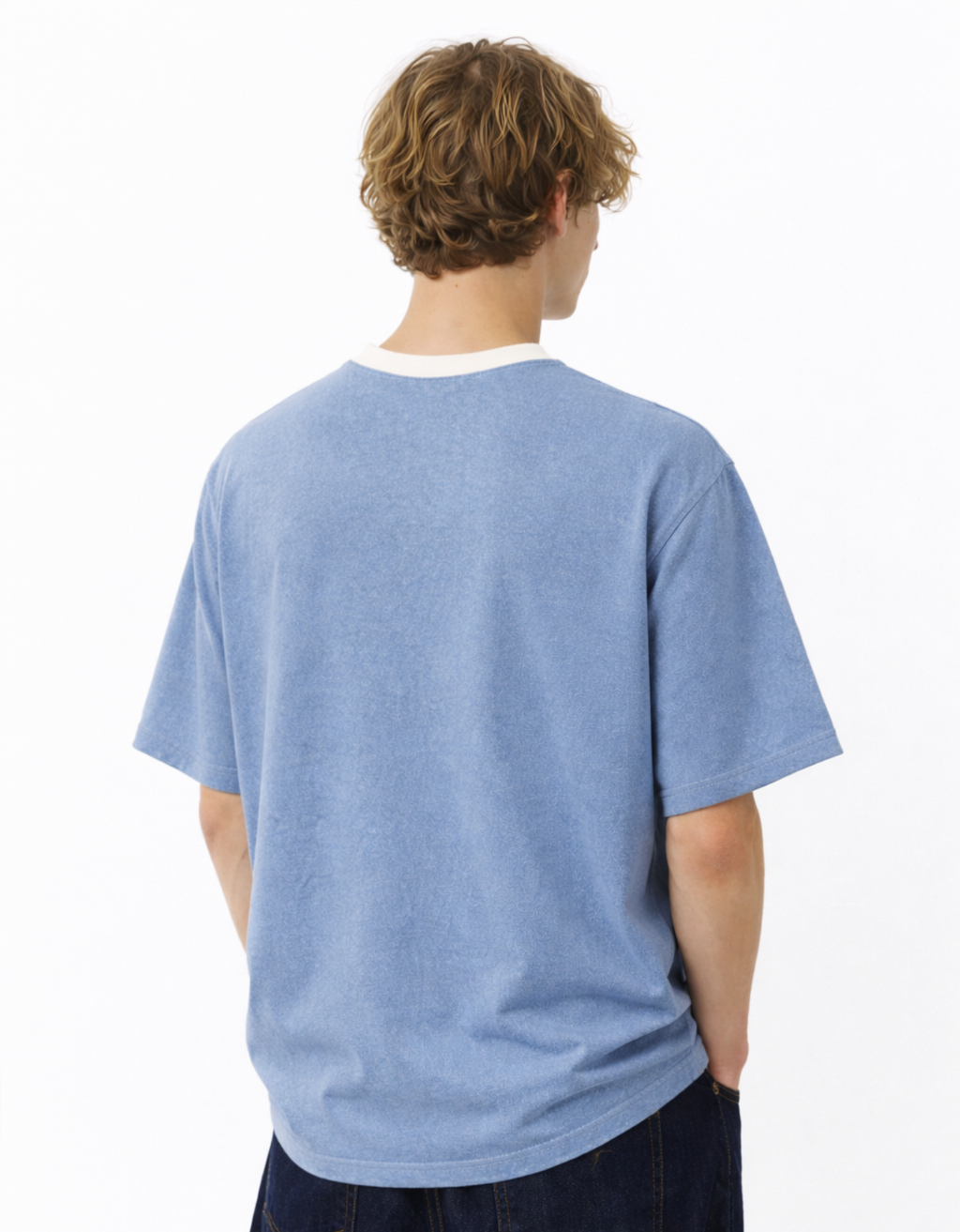 BLUE DENIM OVERSIZED FIT T-SHIRT