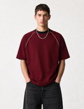 RAGLAN MAROON OVERSIZED FIT T-SHIRT