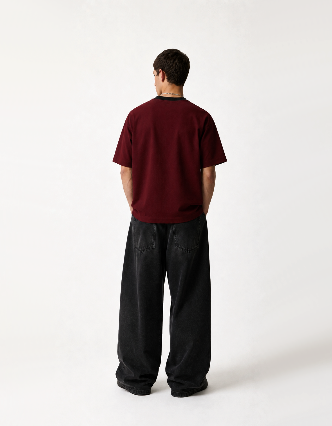 RAGLAN MAROON OVERSIZED FIT T-SHIRT