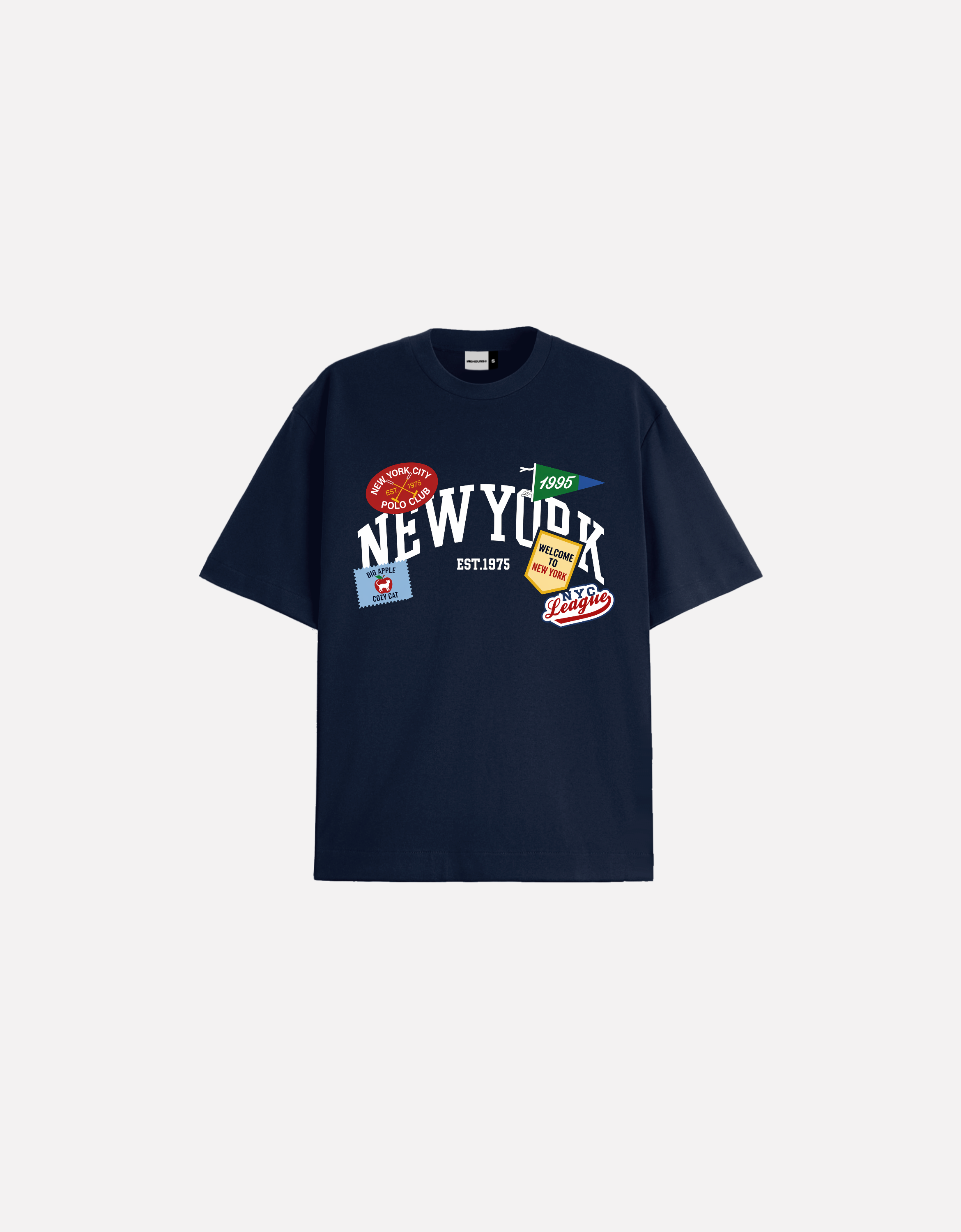 NEW YORK BLUE OVERSIZED FIT T-SHIRT