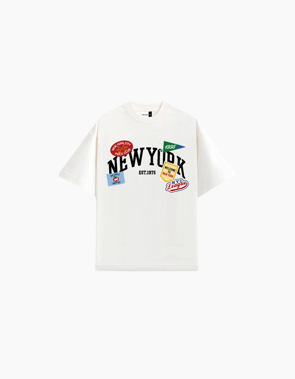 NEW YORK OFF WHITE OVERSIZED FIT T-SHIRT
