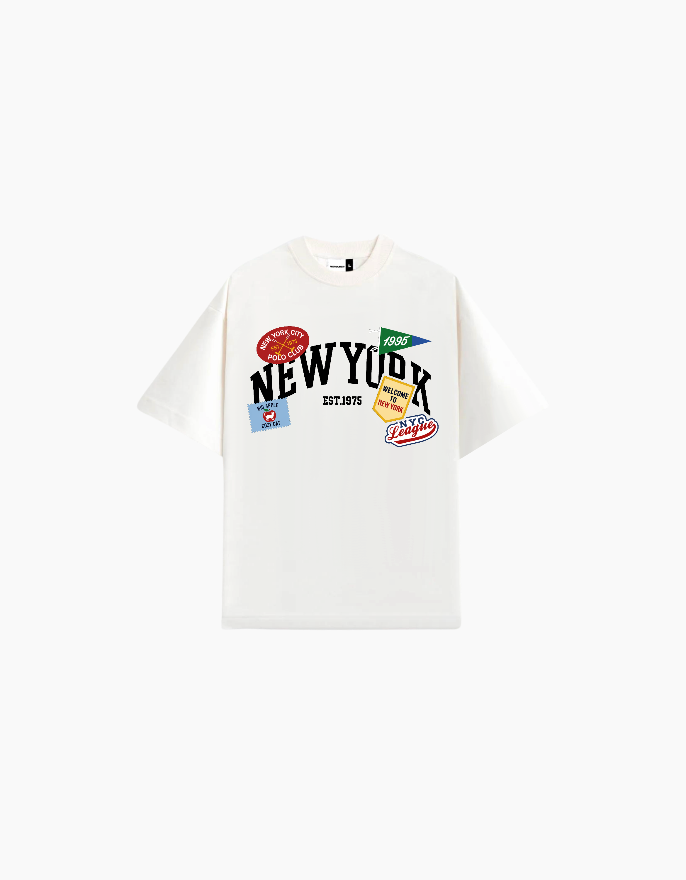 NEW YORK OFF WHITE OVERSIZED FIT T-SHIRT