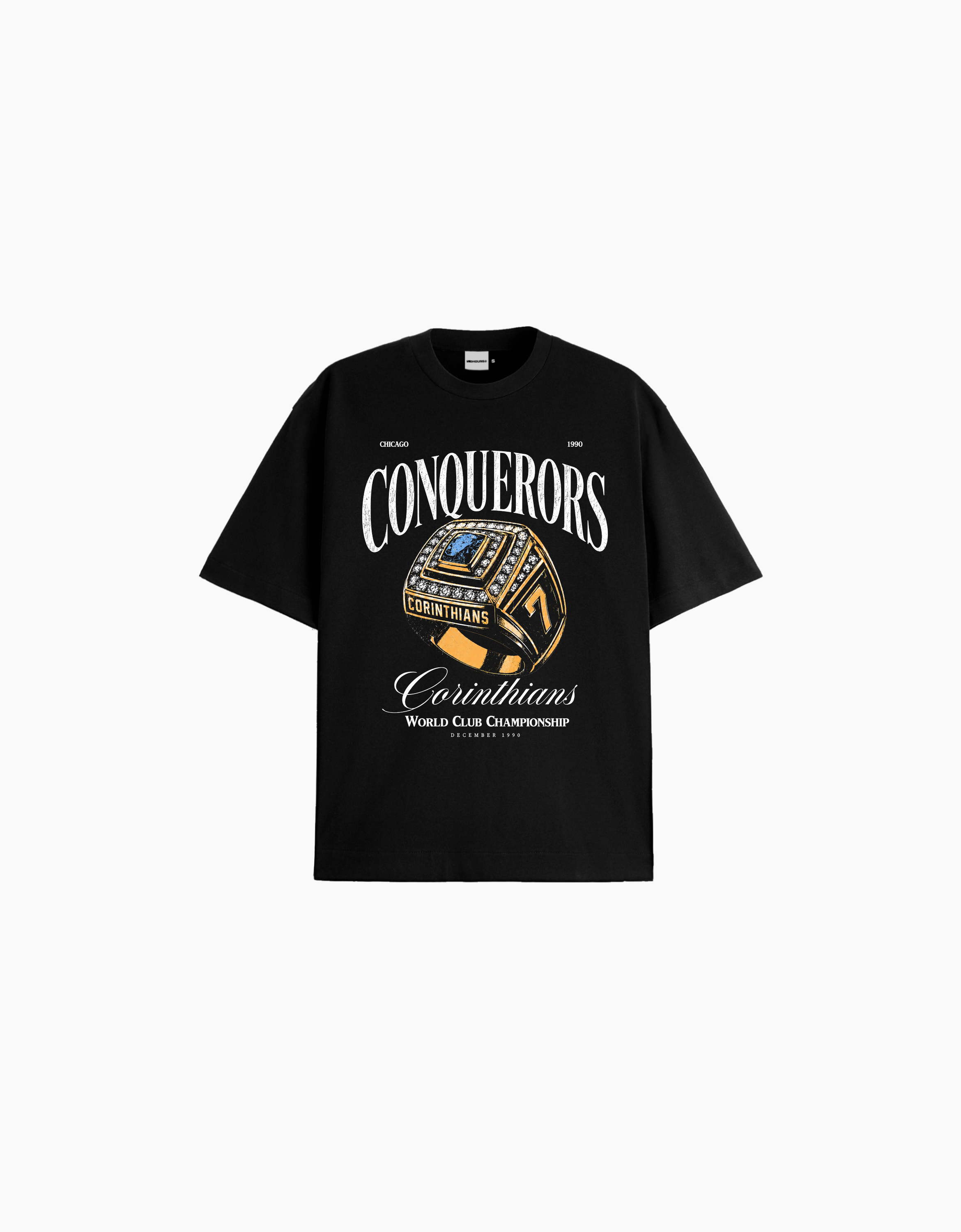 BLACK CONQUERORS OVERSIZED FIT T-SHIRT