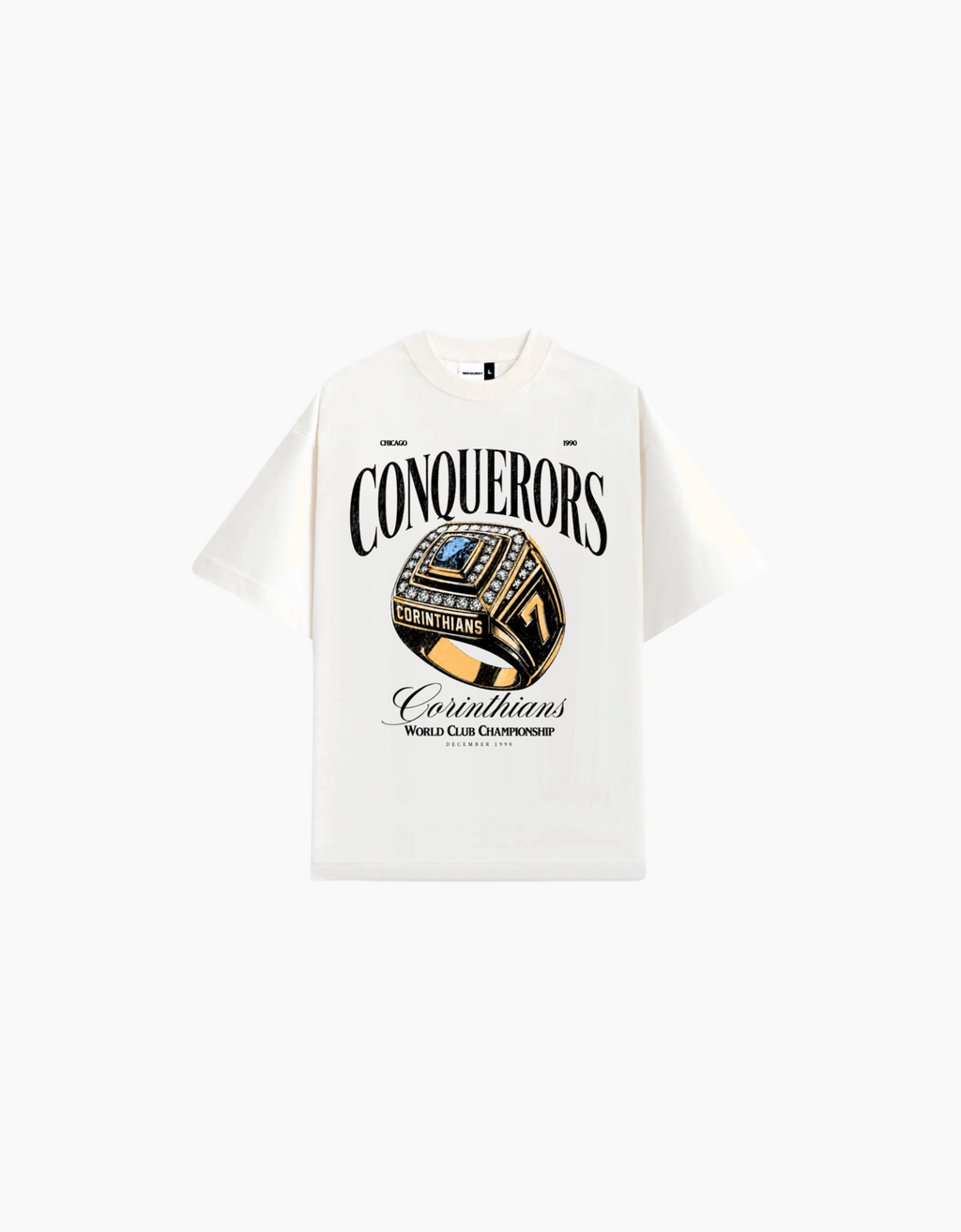 CONQUERORS OFF-WHITE OVERSIZED FIT T-SHIRT
