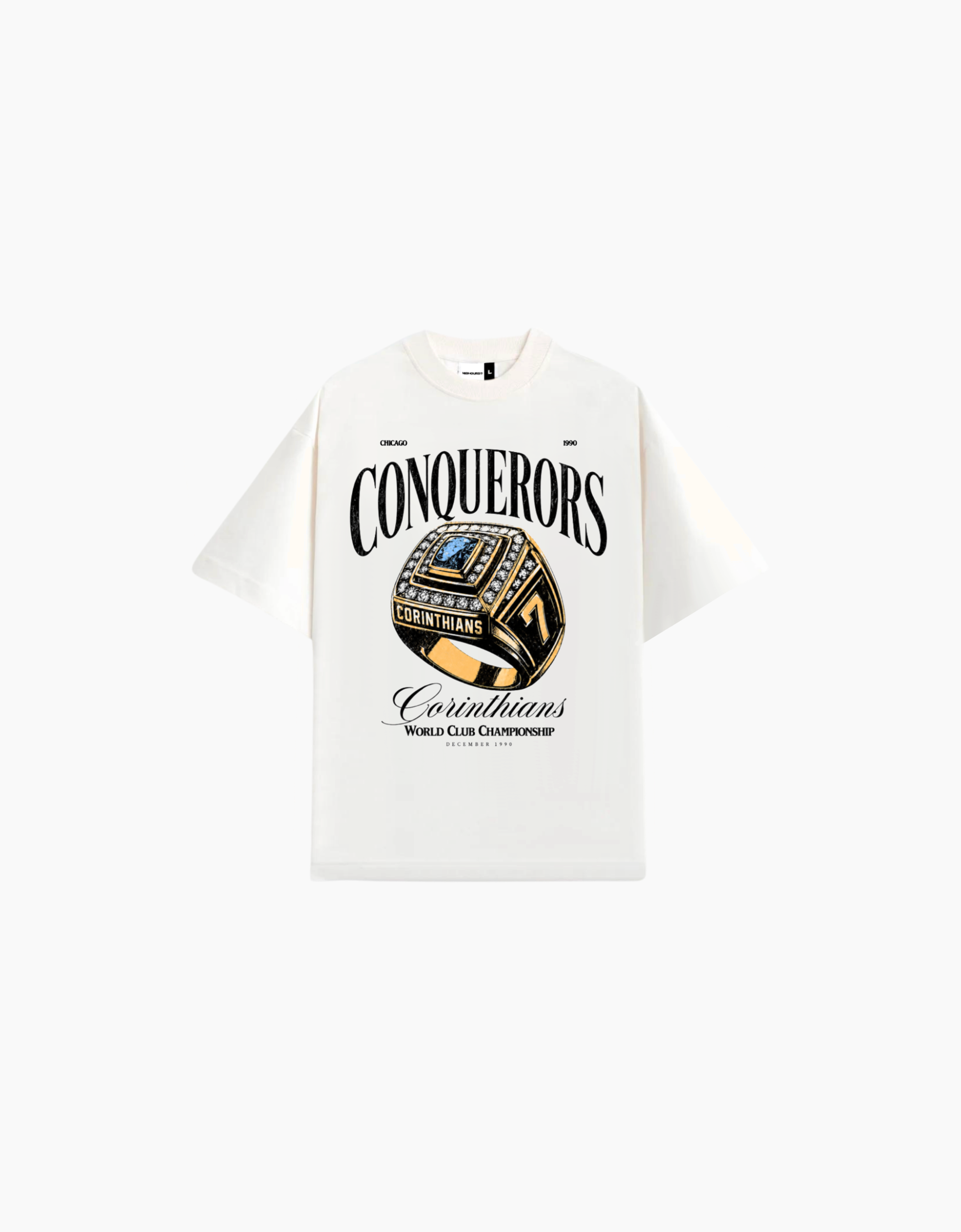 CONQUERORS OFF-WHITE OVERSIZED FIT T-SHIRT