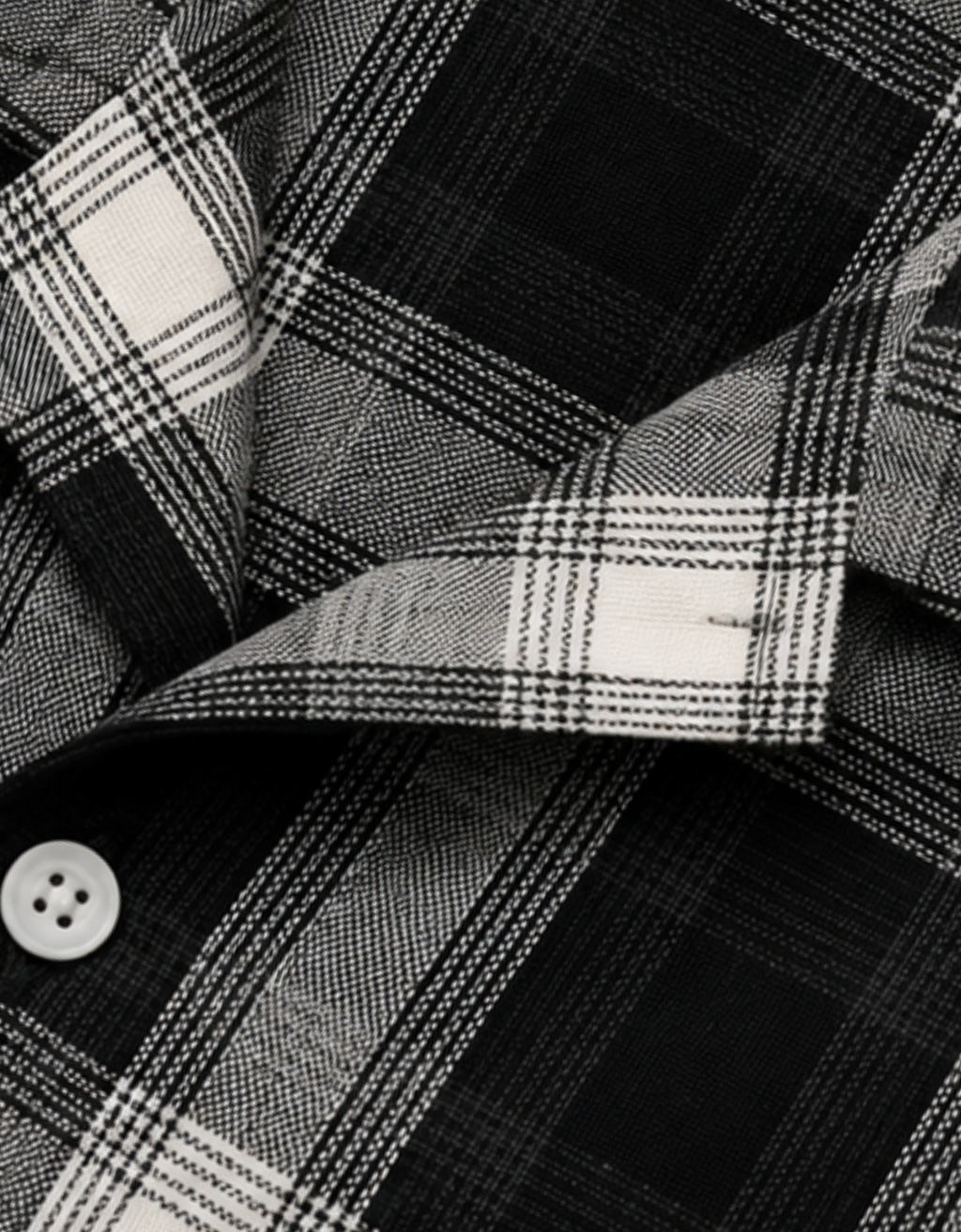 BLACK FLANNEL RELAXED FIT SHIRT