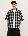 BLACK FLANNEL RELAXED FIT SHIRT
