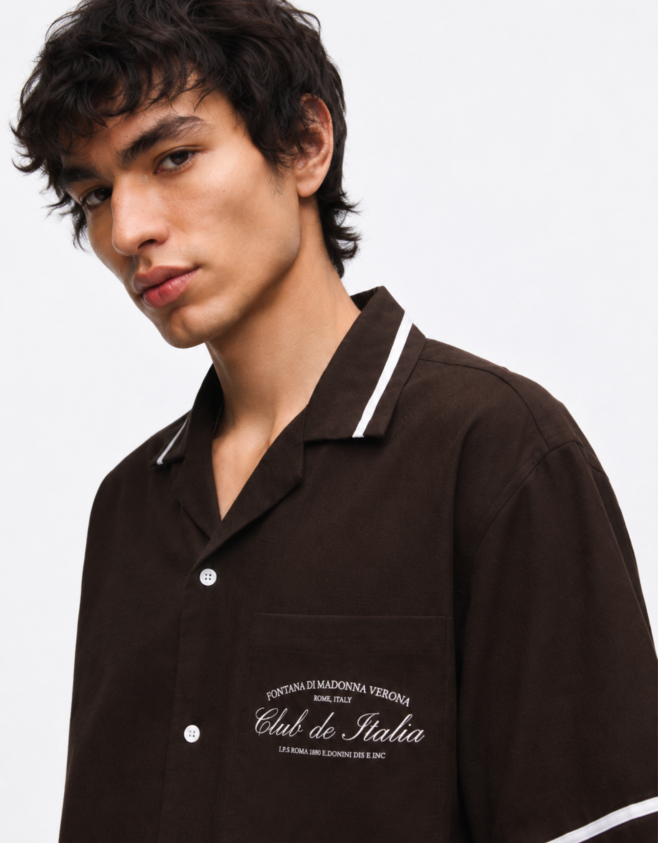 BROWN BOWLING SHIRT