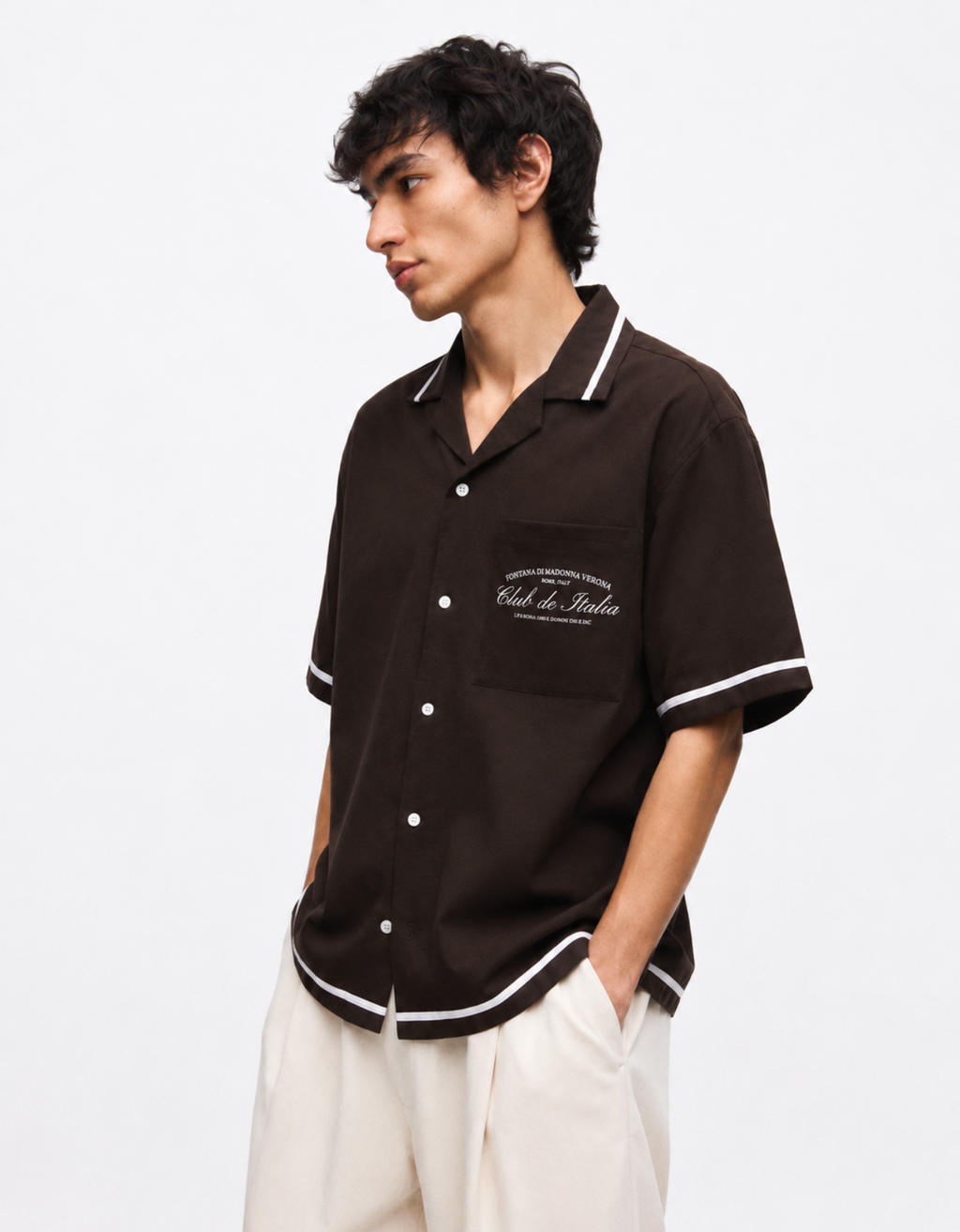 BROWN BOWLING SHIRT