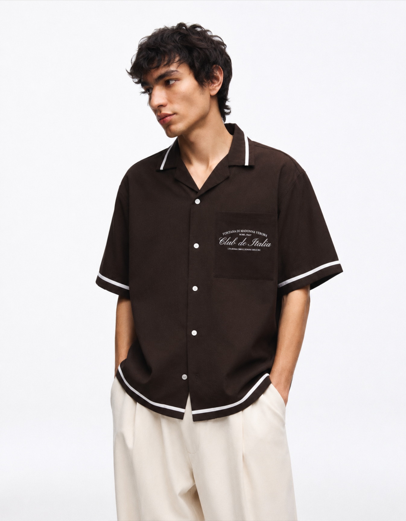 BROWN BOWLING SHIRT